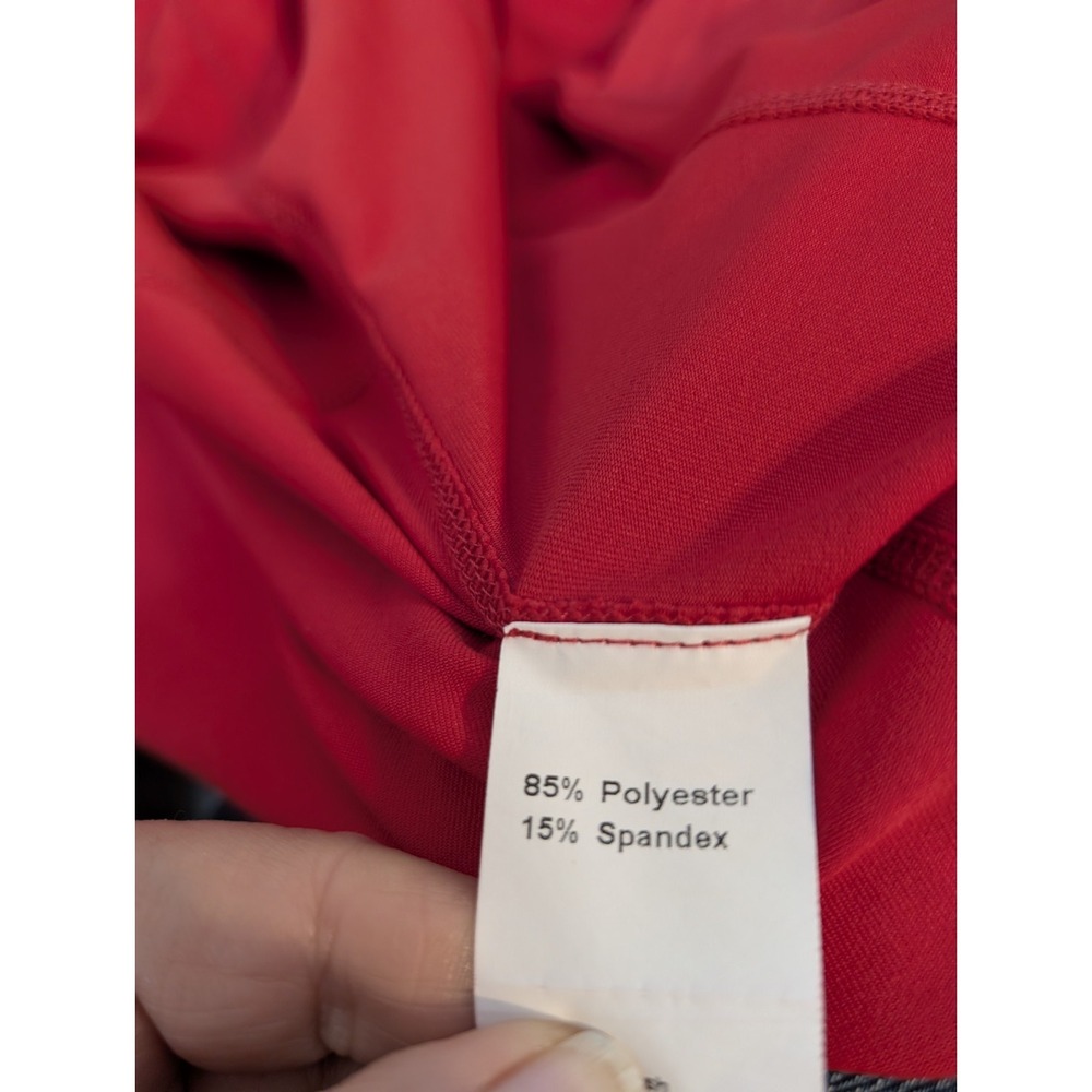 Cool Run Women's Red Front Zip Jacket With Thumb Holes Size Small - Picture 8 of 9